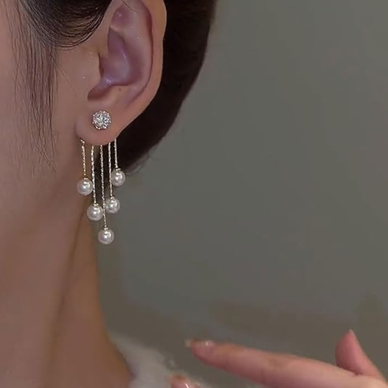 Pendientes Colgantes de Perla