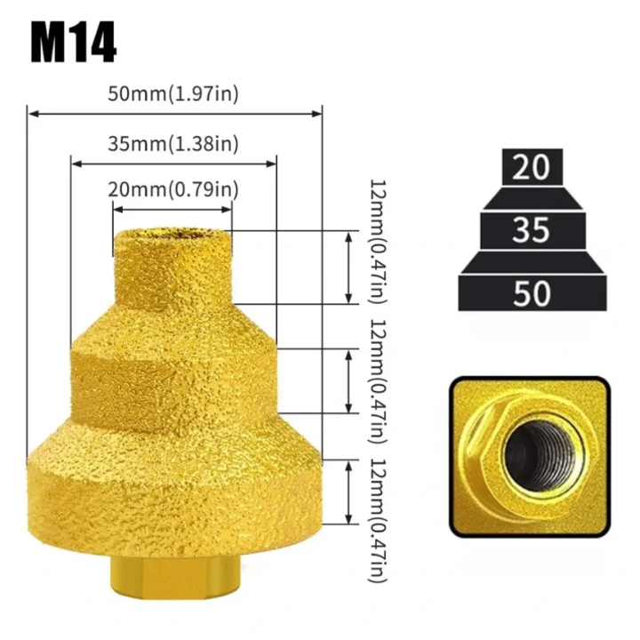 Broca Escalonada Diamantada