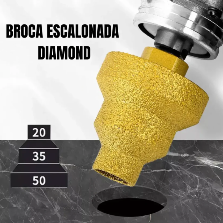 Broca Escalonada Diamantada